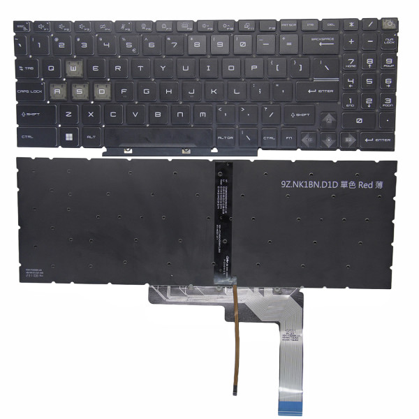 By MSI Katana A15, A17 B8V B12V B13U B13V HX B14W teclado americano blanco retroiluminado at pcspare.com — Global Laptop Parts Center