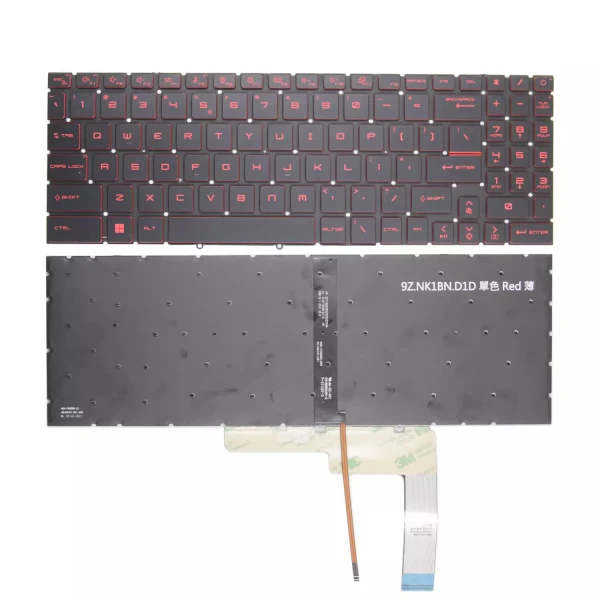 By MSI Katana 17 B11U, B11UCX, MS-17L2, červená backlit US klávesnica at pcspare.com — Global Laptop Parts Center