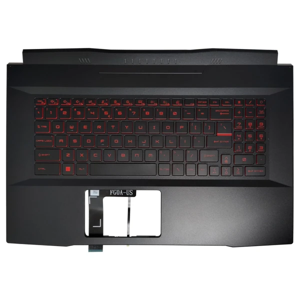 By MSI Katana GF76, MS-17L2, MS-17L1, MS-17L3, kırmızı arka ABD klavyesi palmrest at pcspare.com — Global Laptop Parts Center