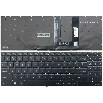 MSI Modern 15, B11M, B12H, B5M, B7M, fehér háttérvilágítással USA billentyűzet