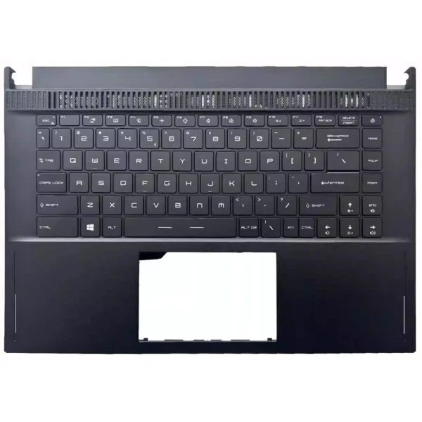By MSI Stealth 15 A13VF, MS-16V6, GS67, RGB backlit US klavye palmrest at pcspare.com — Global Laptop Parts Center