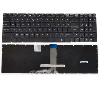 by MSI PL60 Series, PL62 Series, PL62 7RC, PL62 7RD, black RGB backlit US keyboard on pcspare.com - Global Laptop Parts Center