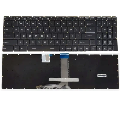 by MSI PL60 Series, PL62 Series, PL62 7RC, PL62 7RD, melna ASV RGB atpakaļskata tastatūra on pcspare.com - Global Laptop Parts Center