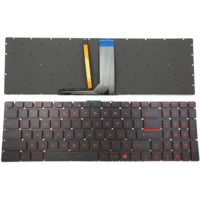 by MSI PL60 Series, PL62 Series, PL62 7RC, PL62 7RD, red backlit US keyboard on pcspare.com - Global Laptop Parts Center