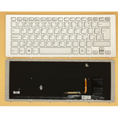 SONY SVF15N silver backlit Czech CZ keyboard