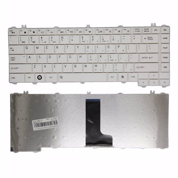 By Toshiba Satellite L600 L605 L630 L640D C600D C605 C640 C630 L605 white matte US keyboard OEM at pcspare.com — Global Laptop Parts Center