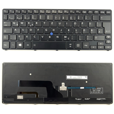 Toshiba Portege Z20T-B, Z20T-C, backlit German DE keyboard black