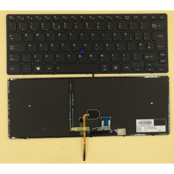 By Toshiba Tecra X40-D X40-D-BTO Portege X30-D X30-E backlit UK keyboard at pcspare.com — Global Laptop Parts Center