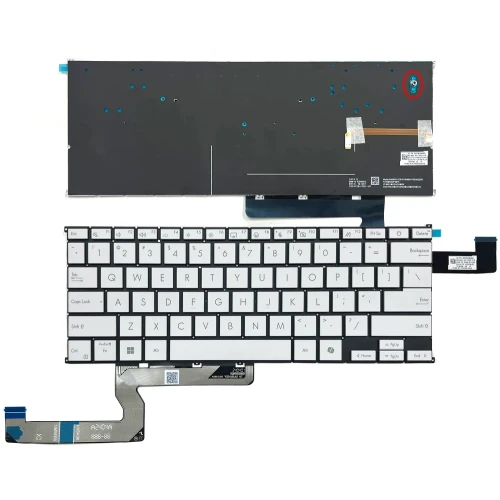 ASUS Zenbook S14 UX5406S teclado estadounidense retroiluminado blanco de 1 tornillo