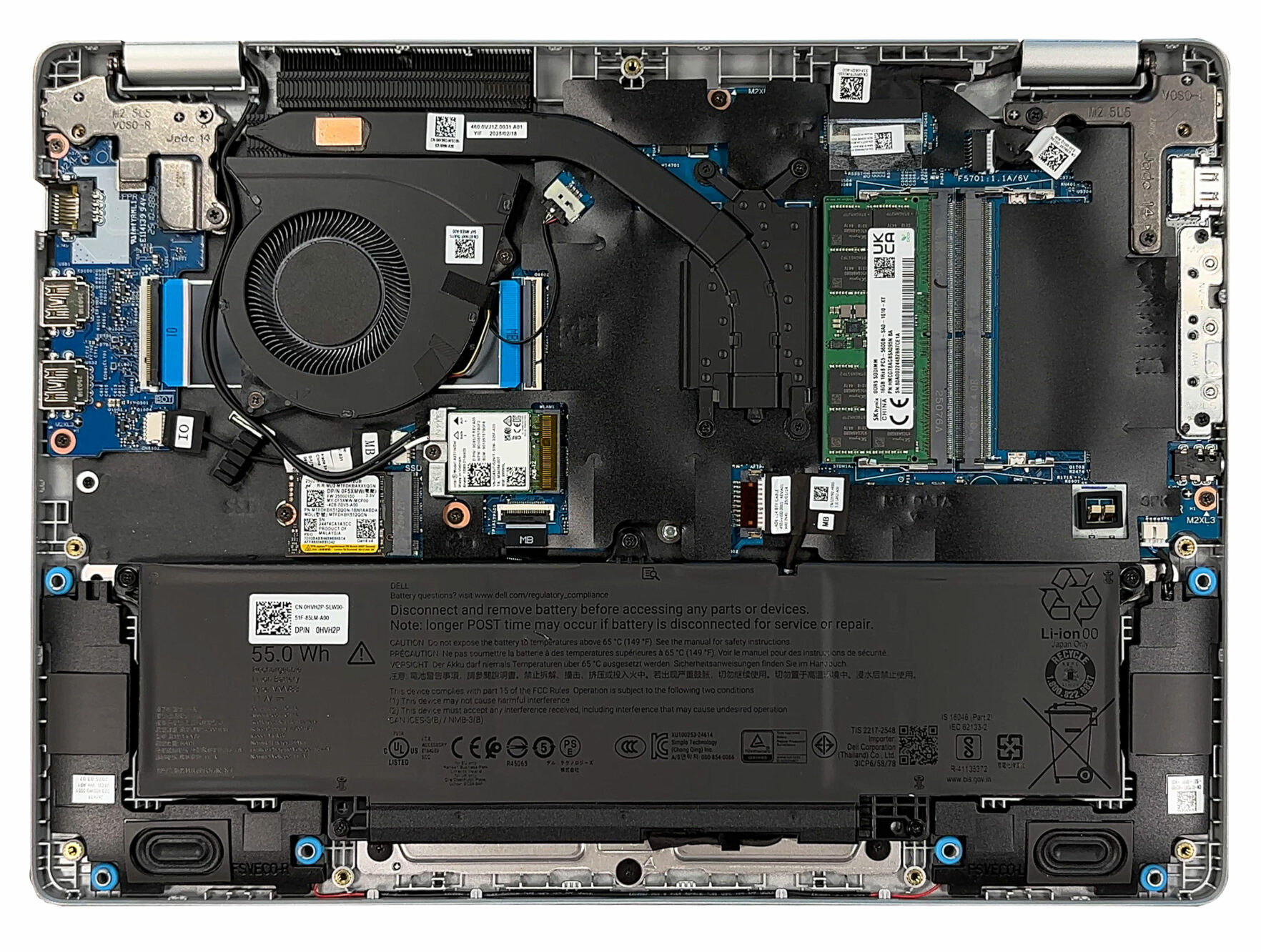 How to replace and fix Dell Pro 14 PC14250 PC14255 gray backlit US keyboard 0PJG7 0RW20C (PC14250)
